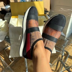 FENDI Runway Mesh FF Trainer